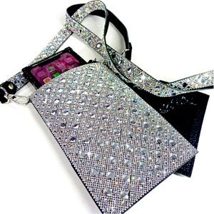 Bubbles and Bling CELL PHONE PURSE & CREDIT CARD HOlDER
WHITE DIAMOND SILVER